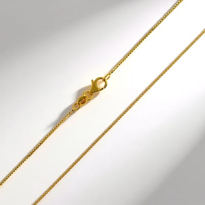 Cavill - Venetiaanse ketting dames - 925 Sterling zilver verguld - 70 cm - elegante gouden ketting met karabijnsluiting - fijn en tijdloos