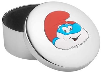 Grote Smurf - Smurfen Verchroomd Sieradendoosje - Nordahl Andersen - 7,5 cm