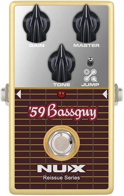 Overdrive effectpedaal - NUX '59 Bassguy - Reissue Series - Analoog - Jump schakelaar - True bypass