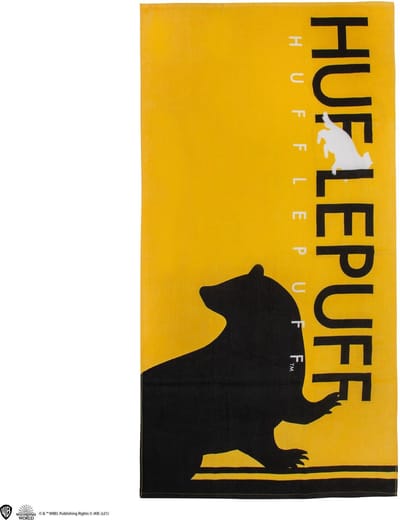 Cinereplicas Hufflepuff / Huffelpuf beach towel / strandlaken - Harry Potter Decoratie