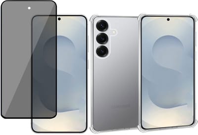 ChiGuard Hoesje & Privacy Screenprotector geschikt voor Samsung Galaxy S25 – Privé - Gehard Glas Cover