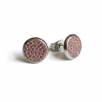 Aramat Jewels | Oorbellen | RVS Kristal Oorstekers 10mm Diverse Kleuren - Grote Zirkonia Studs | Transparant | |10mm | Staal | Volwassenen | Verkleurd niet