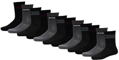 12-Pack Donnay - Sportsokken Premium Fit - Unisex - Black (020) - maat 35-38
