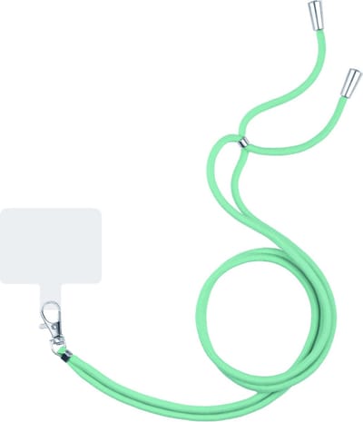 Telefoonkoord - Universeel - Phone cord - Telefoonketting - Koord voor telefoon - Telefoon hanger - Nekband - Nekkoord - Hanger - Touw - Lichtgroen