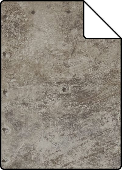Proefstaal Origin Wallcoverings behang grote verweerde roestige metalen platen met klinknagels industrieel grijs - 26,5 x 21 cm - 337229-S