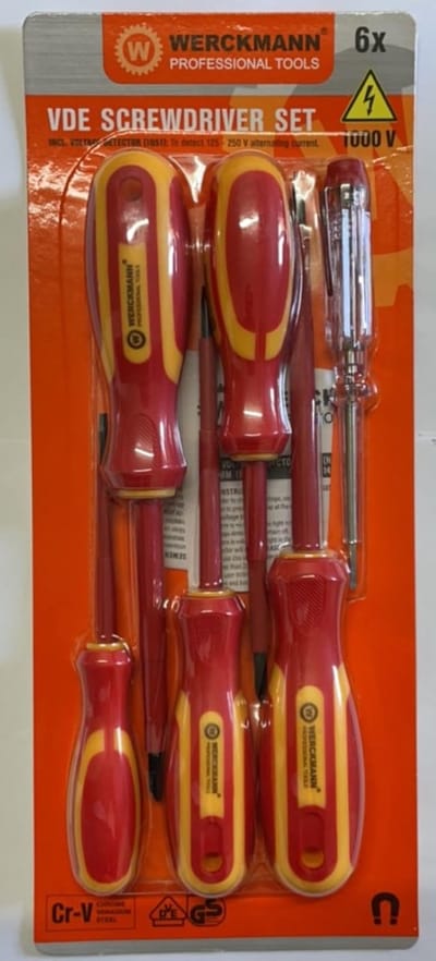 Schroevendraaier Set - Gereedschap Set - Elektra Werk - Geïsoleerd 1000V VDE - 6 Delig