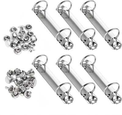 Ringband Mechanisme - Metalen Clips - Papier Organiseren - O-vormig Design - 6 Sets - Zilverkleurig