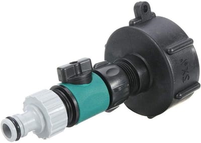 Adapter voor Water Tank, 1 stuk Valve Connector voor IBC S60X6, 60mm Aansluiting met Kraan en Ventiel voor Waterdistributie