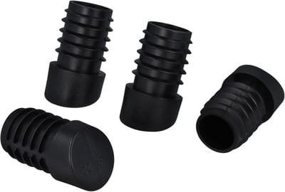 4x Stoelstoppers Schuin voor Ronde Buisstoelen - Kunststof Lamellenpluggen (25mm - 18-22°)