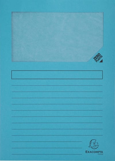 Exacompta 16x FOREVER Pak van 25 venstermappen 120g/m2 - 22x31cm voor A4 - Lichtblauw - 50252E