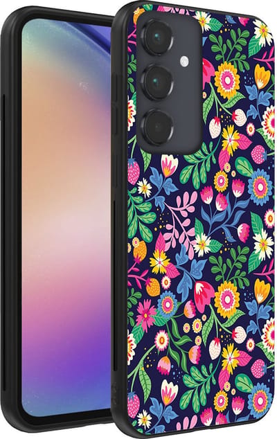 Smartphonica Telefoonhoesje geschikt voor Samsung Galaxy A54 5G met bloemen opdruk - TPU backcover case flower design geschikt voor Samsung Galaxy A54 5G