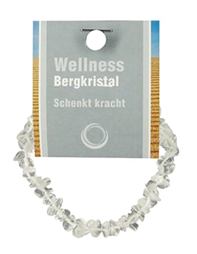 Bergkristal splitarmband + kaart