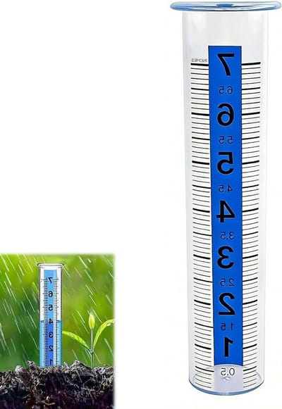 Regenmeter Buis - Vervangende Cilinder - Tuinonderhoud - Lichtgevende Schaal - 7 Inch - Transparant