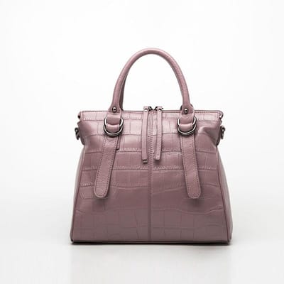 Echt Lederen Dames Tas Krokodillenpatroon Bovenlaag Koeienhuid Dames Handtas Veelzijdige Lederen Éénschouder Diagonale Straddle Tas Dames Stijl gray