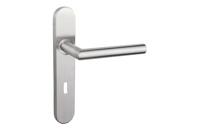 Lavuzo deurkruk Mantua RVS met afgerond schild SL72 | Per set | Deurklink met schild