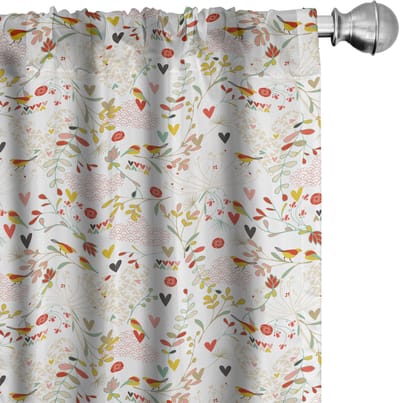 ABAKUHAUS kinderGordijnen – 2x75x175 cm – microvezel, veelkleurig