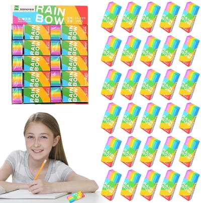 Dailygoods- Gummetjes 30 Stuks - Mini-gummetjes 2B - Hoogwaardig Rubber - Zacht en Glad - Voor Potloden en Kleurpotloden - Ideaal voor Tekenbehoeften - Gummetje