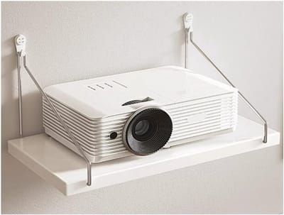 Projector Plank - Beamer Bevestiging - Thuisbioscoop Opzetten - Stabiele Driehoekige Structuur - 30x24cm - Wit