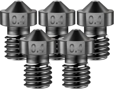 Dailygoods- Mondstukken 5 Stuks - Spuitmondjes Set 0,4 mm - Gehard Staal - Hoge Temperatuur - Corrosiebestendig - Duurzaam - Spuitmond