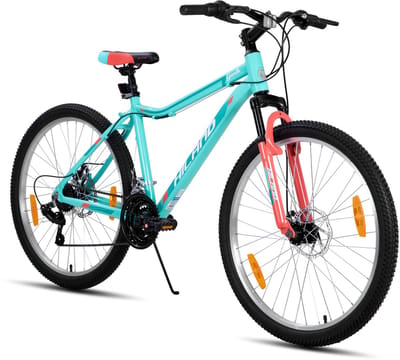 HILAND Mountainbike Dames - 27 Inch - 18 Versnellingen - Lichtgewicht Aluminium Frame - Verende Voorvork - Dubbele Schijfremmen