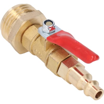 Messing Winterklaar Uitblaasadapter 1/4 inch Mannelijke Snelkoppeling 3/4 inch Mannelijke GHT Schroefdraad Tuinirrigatie Koppelingen voor Campers Jachten External thread beige