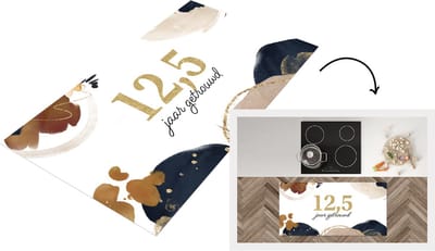 Keukenloper - Loper keuken - Spreuken - 12,5 jaar getrouwd - Quotes - Trouwen - 120x60 cm - Keukenloper vinyl