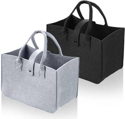 Dailygoods- Vilt Tas Duurzaam - Shopper Dames met Rits - Lichtgewicht - Handtas - Opvouwbaar - Makkelijk te Reinigen - 30 x 20 cm