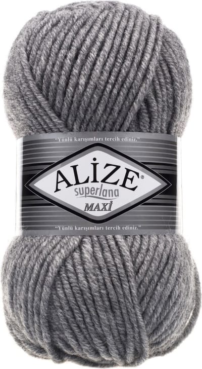 Alize Superlana Maxi 21 Grey Melange Pakket 5 Bollen 500 Gram