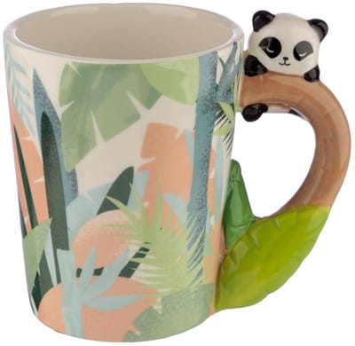 Puckator Mok Panda – Handvat met dier – Aardewerk – 13 x 8 x 13 cm