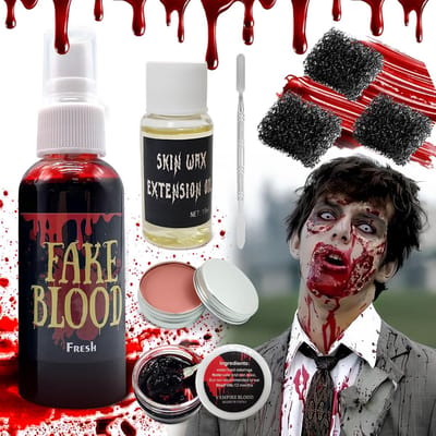 Halloween nepbloed en speciale effecten make-up set voor SFX en theater