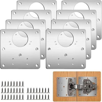 Set van 8 meubelhengsels met 48 schroeven voor keukendeuren, sterke compatibiliteit en universeel ontwerp voor tafels en meubels