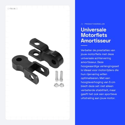 Dailygoods- Schokdemper Universeel - Aluminiumlegering - Hoogte 5 cm - Anticorrosie - Lichtgewicht - Eenvoudige Installatie - Motorvering