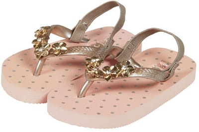 XQ Footwear - Teen - Slippers - Enkelbandje - Bloemetjes - Pupil - Maat 19/20