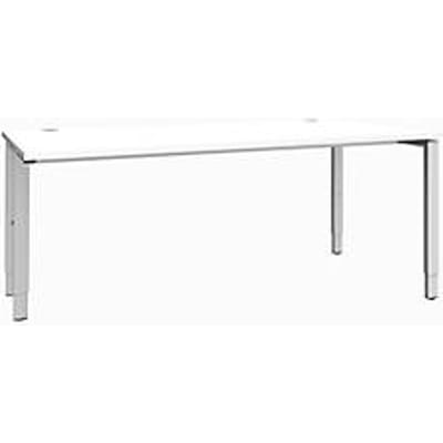 Schäfer Shop  Genius Bureautafel MODENA FLEX, 4-poot rechthoekige buis, eenzijdig, B 1800 mm, wit