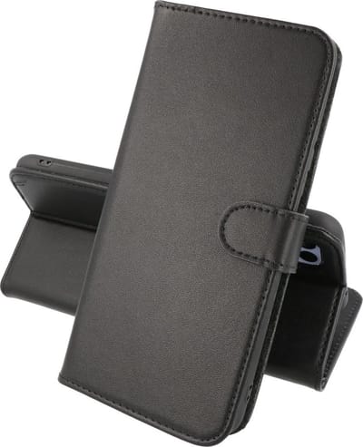 Echt Lederen Book Case Hoesje - Leren Portemonnee Telefoonhoesje - Geschikt voor Samsung Galaxy A22 4G - Zwart