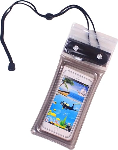 Bovista Waterdichte Telefoonhoesjes - Waterdicht Telefoonzakje - Waterproof Festival Opbergtasje - Documententasje - Waterbestendig - Zwart