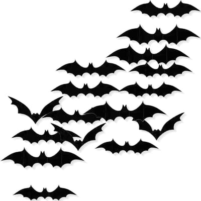 Dailygoody - Halloween Vleermuizen Decoraties - 3D Stickers - Herbruikbare Versiering - Muur en Raam - Feestelijke Decoratie - Geschikt voor Halloween...