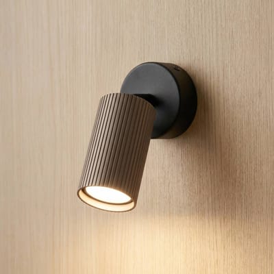 TK Lighting Plafondspot Tune, 1-lamp, bruin, metaal, Ø 15 cm, GU10
