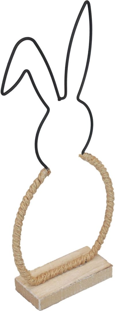 Paashaas tafeldecoratie Paasdraad boho decoratie konijntje 32cm