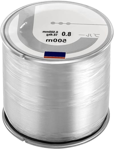 Monofilament Visserslijn 8.0 Spool 500M Duidelijke Nylon Vissersdraad voor Zoet- en Zoutwater, 2-35LB Sterkte en Duurzaam Gebruik