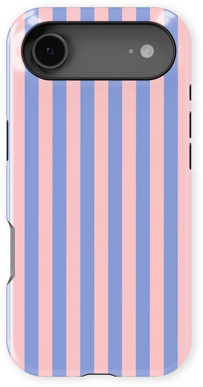 DripCase Gestreept Hoesje geschikt voor iPhone 17 Air | Backcover met Mag | Stripes Motief | Trendy Case geschikt voor iPhone 17 Air met Strepen Milkshake
