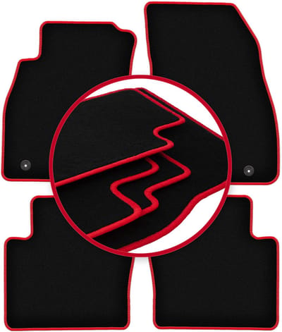 CARLUX-RED automatten voor: Saab 9-5 II NG sedan, stationwagen, liftback, hatchback (2010-2012)