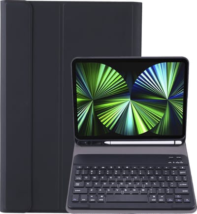 Hoes - Geschikt voor Apple iPad Pro (2022) - 11 inch - 4e generatie - Keyboard Book Cover - Toetsenbord Case - Hoesje - Zwart