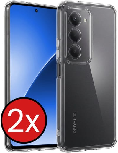 Hoesje - 2 Stuks - Geschikt voor Xiaomi 15 - Sterk & Shockproof - Telefoonhoes - Back Cover - Case Siliconen - Telefoon Hoes - Transparant