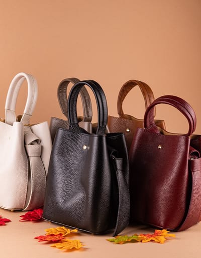 Giuliano lederen handtas Airah - Dames - Made in Italy - Zwart