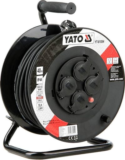YATO Przedłużacz bębnowy 4 gniazda IP44 16A 40 m