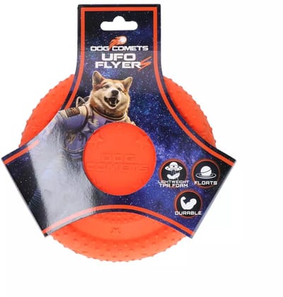 Dog Comets UFO Flyer S - Frisbee voor Honden - TPR - hondenfrisbee - frisbee hond - Oranje