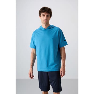 Oversized Hoodie T-Shirt met Korte Mouwen