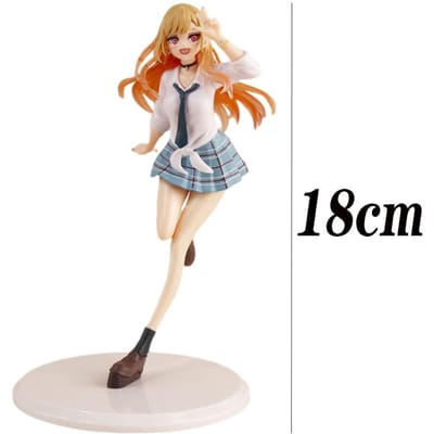 Mijn Dress Up Darling MARIN KITAKAWA Anime Figuur 18cm PVC Model Uniform Pop Verzamelspeelgoed Cadeau voor Kinderen Fans beige