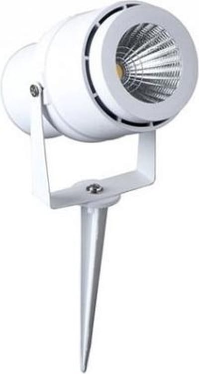220 Volt - Tuinlamp - Warm wit - 12 Watt - Witte behuizing - Grond spot